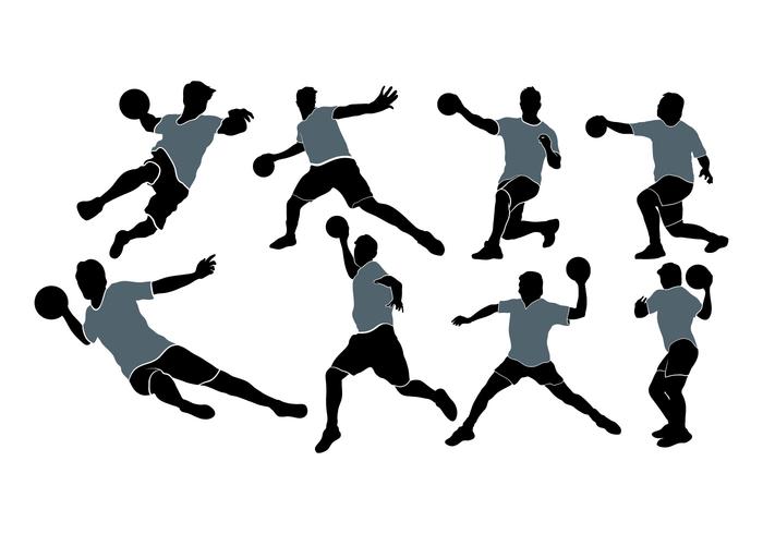 Dodgeball Player Silhouette Vectors