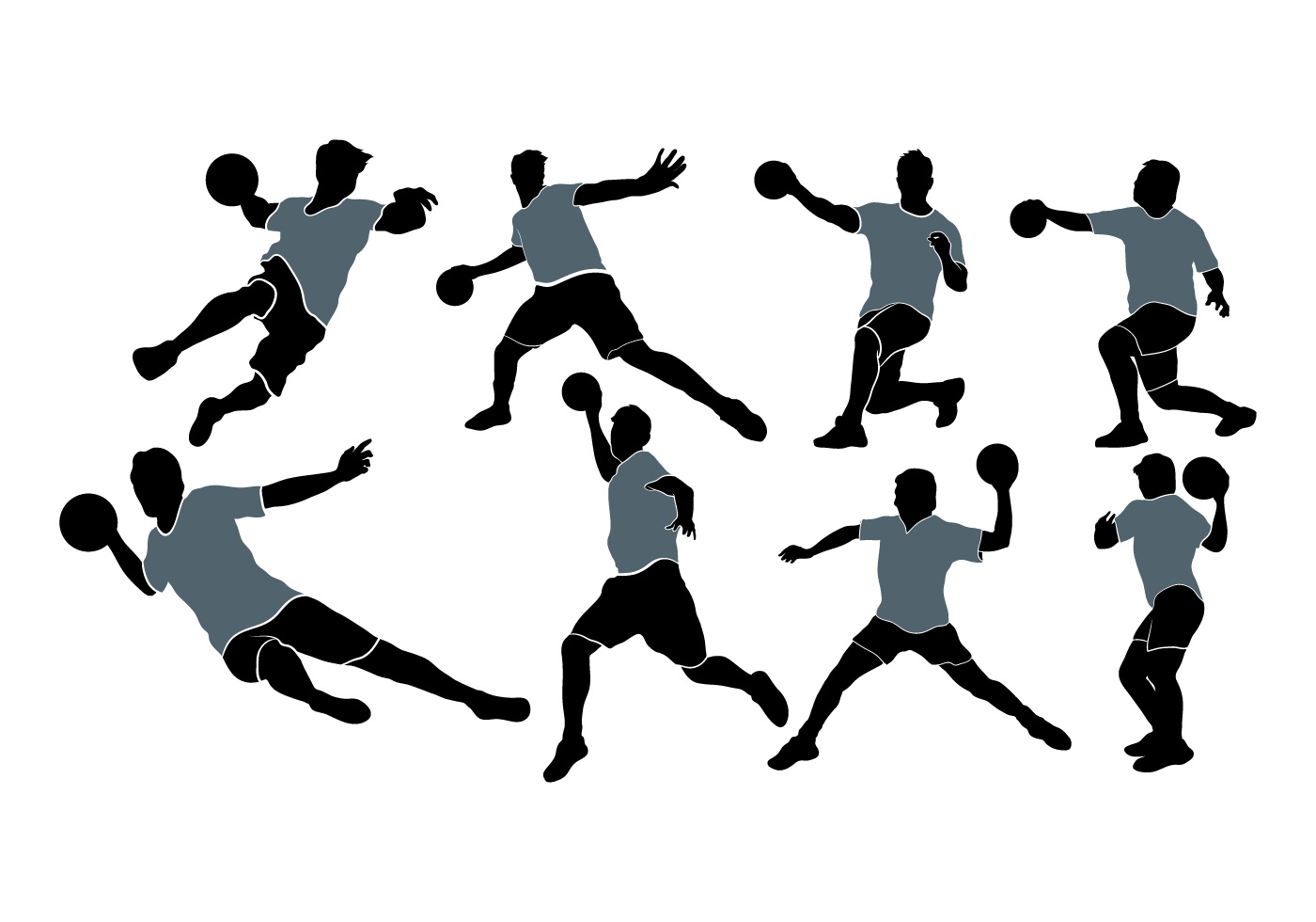 Dodgeball Player Silhouette Vectors 121791 Vector Art at Vecteezy