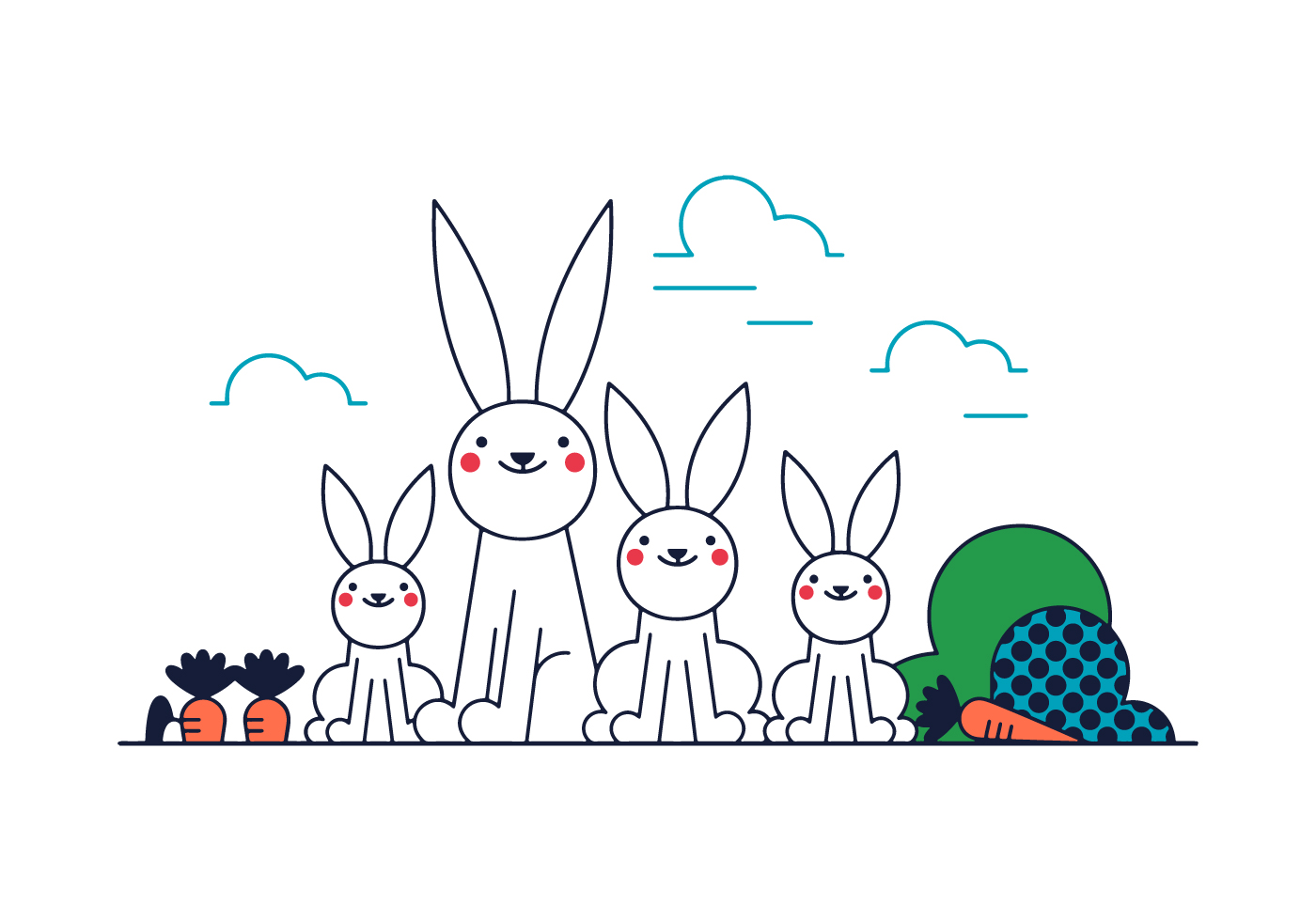 249 Family Bunny Svg SVG PNG EPS DXF File