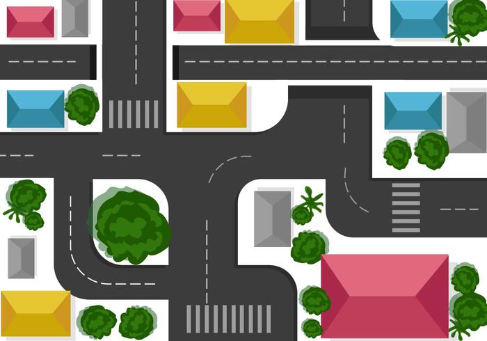 Roundabout Map Vector