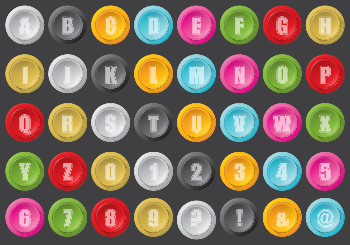 Arcade Button Type 121802 Vector Art at Vecteezy