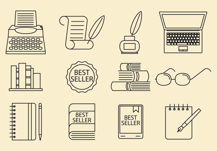 Writer Icons vector