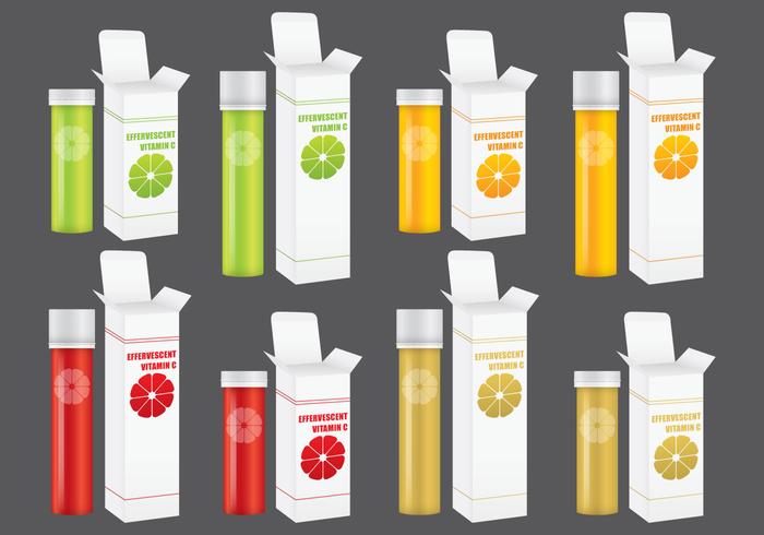 Effervescent Vitamin Packs vector