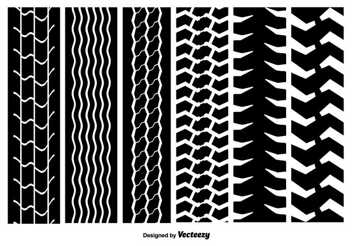 Las marcas de los neumáticos sin fisuras texturas vectoriales vector