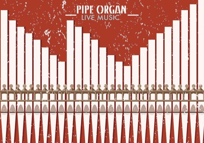 Órgano de la pipa Fondo musical de la iglesia vector