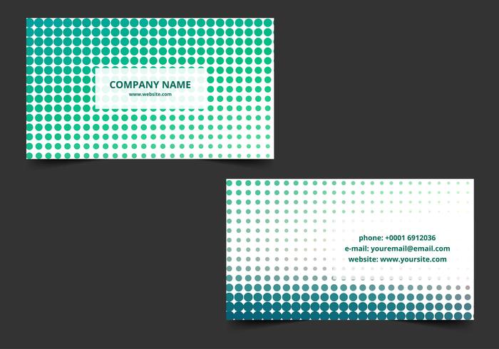 Free Vector Halftone Business card Free Vector Halftone Business card