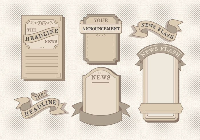 Old Vintage Newspaper Vector Pack