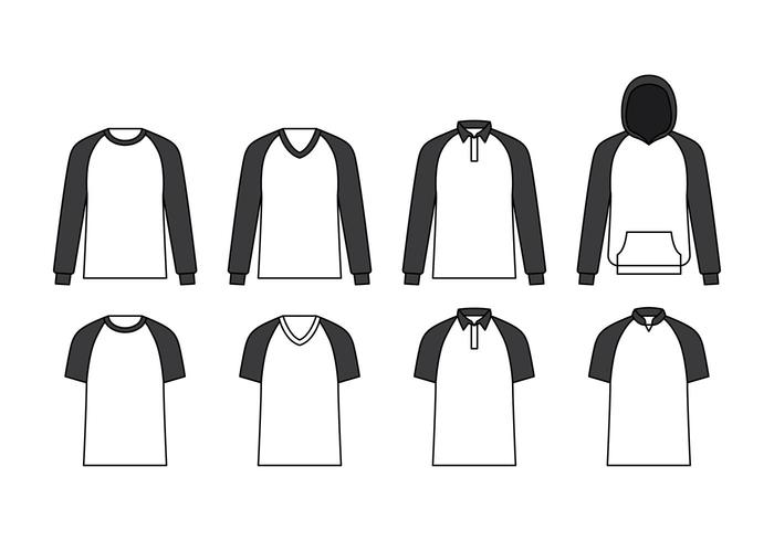 Raglan Template Vector