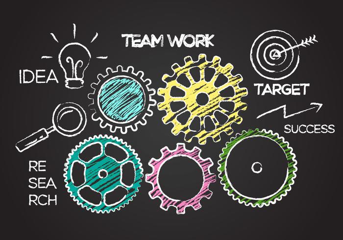 Free Team Work Concept Illustration Vector Free Team Work Concept Illustration Vector