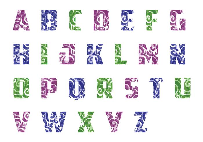 Swish Letras Vector Vector Pack