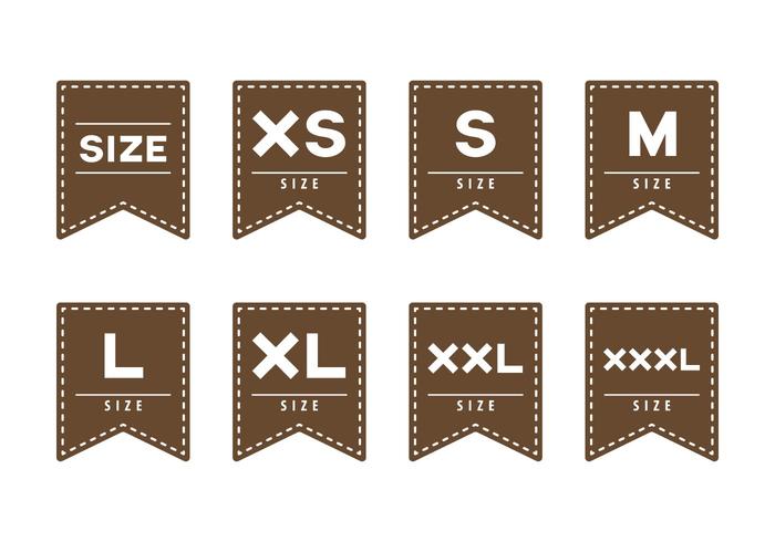 Free Cloth Size Label vector