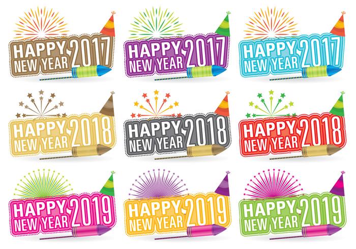 New Year Titles vector