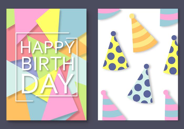 Tarjeta de felicitación de feliz cumpleaños gratis vector