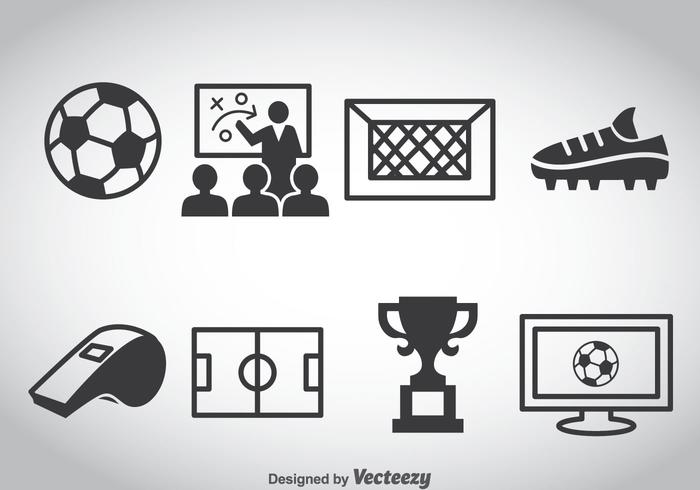 Iconos De Elemento De Fútbol Vector