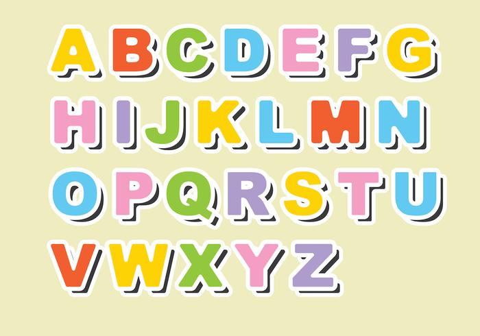 Fridge Magnet Alphabet Vector