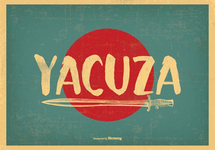 Retro Style Yacuza Ilustración vector