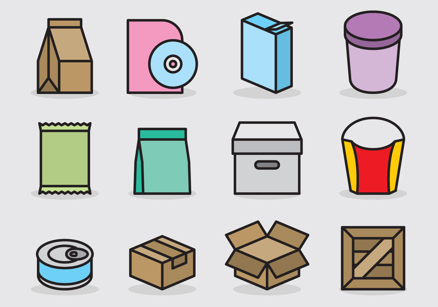 Download Cute Packaging Icons - Download Free Vectors, Clipart ...
