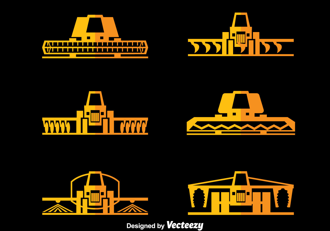 Download Harvest Combine Vector Set - Download Free Vectors ...