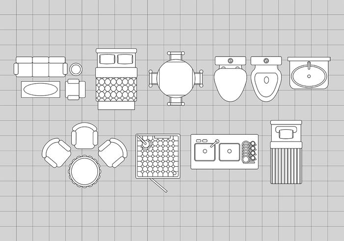 Floorplan Icons vector