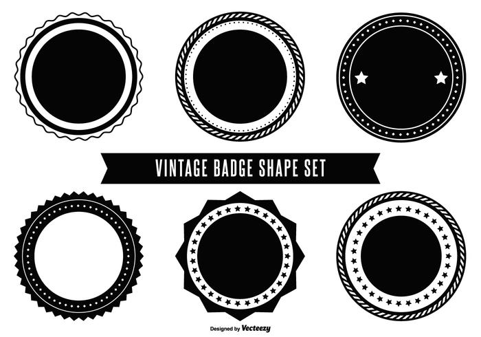 Blank Retro Vector Badges