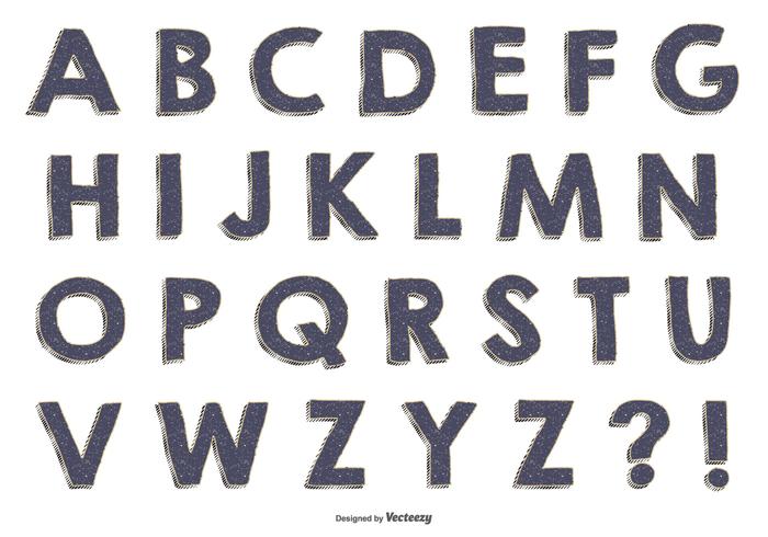 Retro Vector Alphabet Retro Vector Alphabet