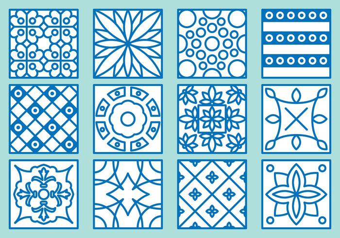 Iconos de Azulejo vector