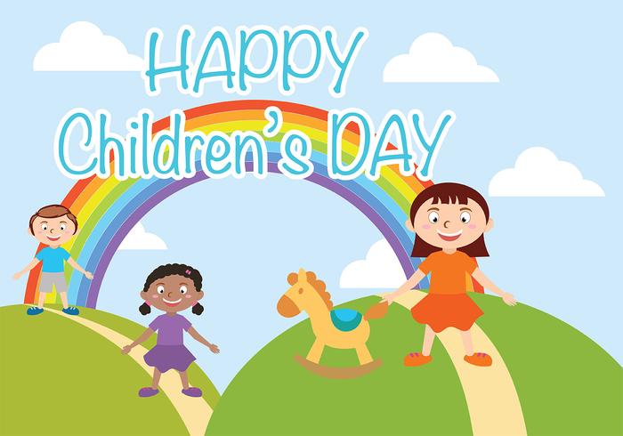 Feliz día de los niños vector