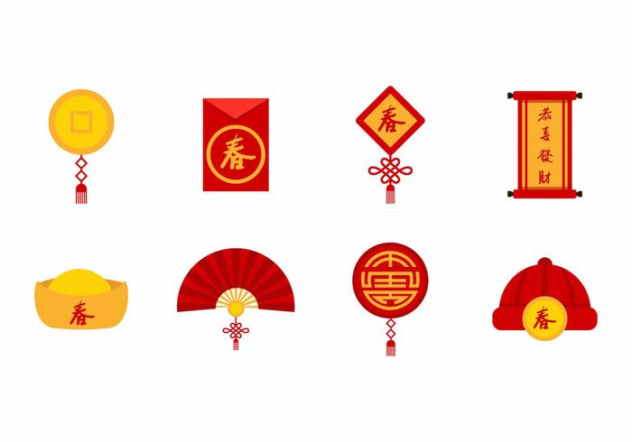 Chinese New Year Icons, Vectors