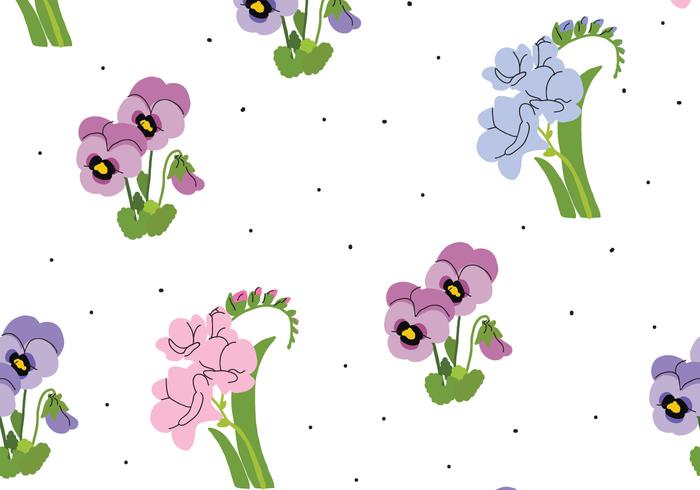 Delicate Pansy Pattern vector