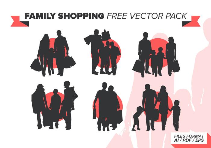 Family Shopping Free Vector Pack Family Shopping Free Vector Pack
