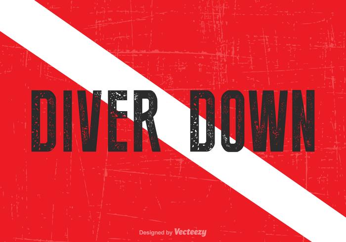 Vector Diver Down Flag