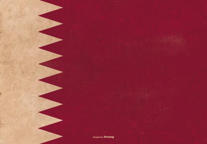 Grunge Flag of Qatar vector