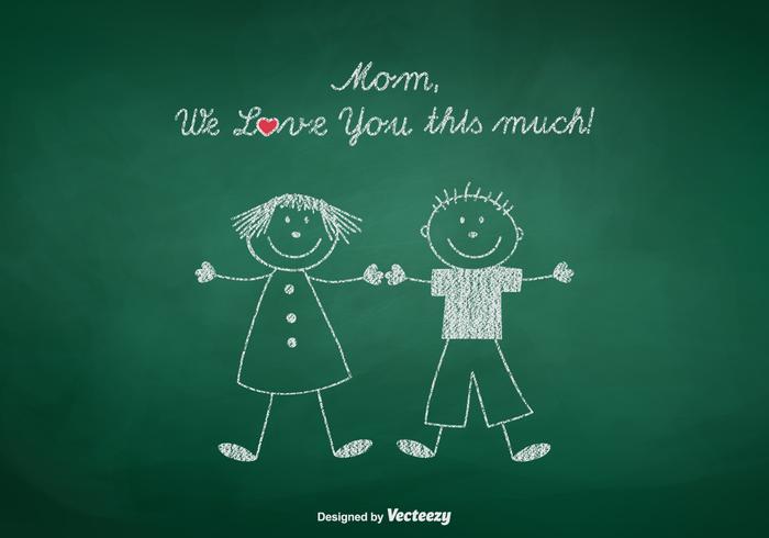 Free Mom We Love You Vector Illustration