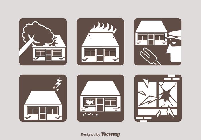 Property Insurance Vector Icons