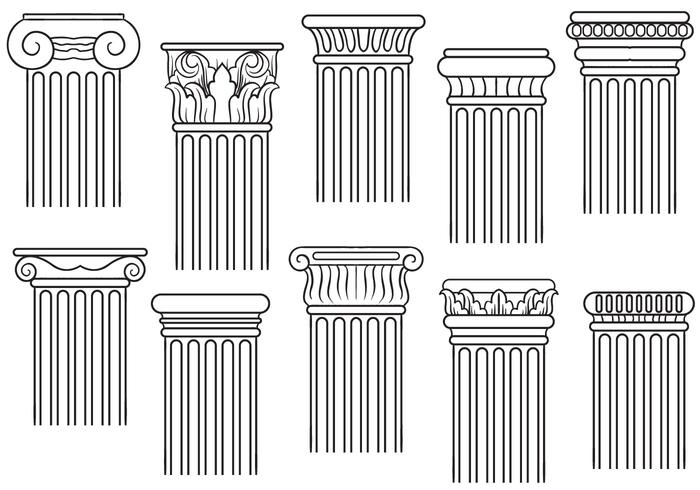 Free Pillars Vectors