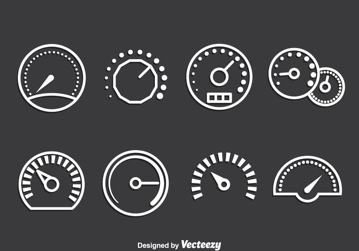 Meter iconos conjunto de vectores