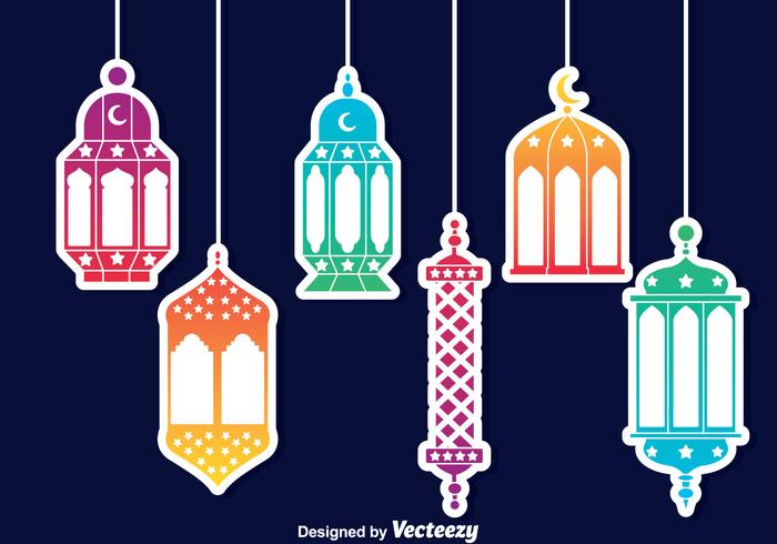 Colorful Arabian Lantern Vector