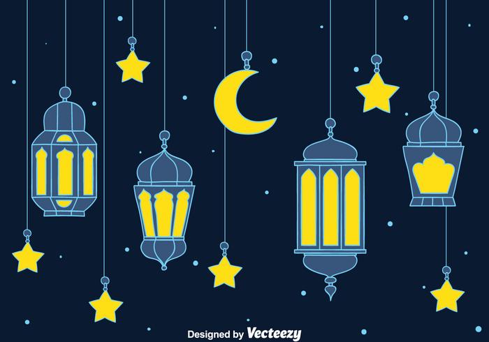 Arabian Lantern Background vector