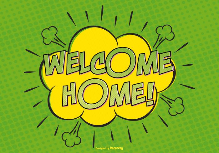 Welcome Home Comic Illustration vector