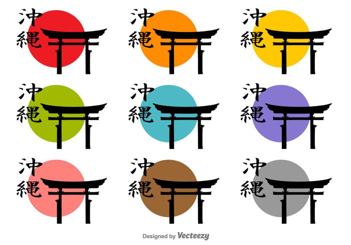 Torii Vector Icon Silhouettes