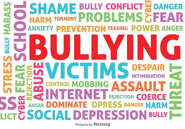 Bullying Typographic Vector Background
