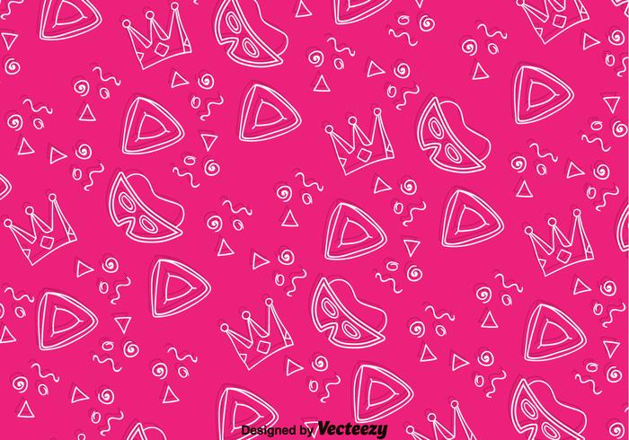 Holiday Purim Pink Background Pattern vector