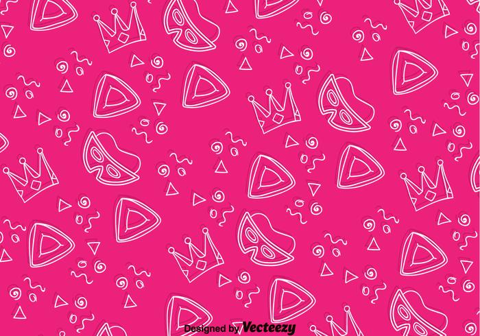 Holiday Purim Pink Background Pattern vector