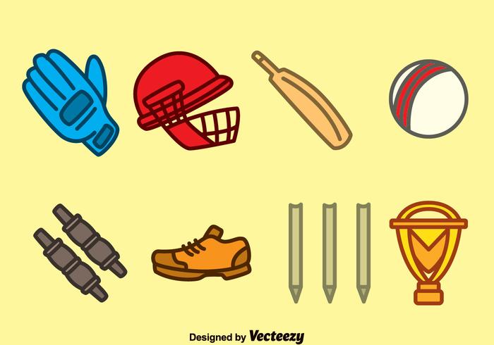 Hand drawn Cricket Element Vector