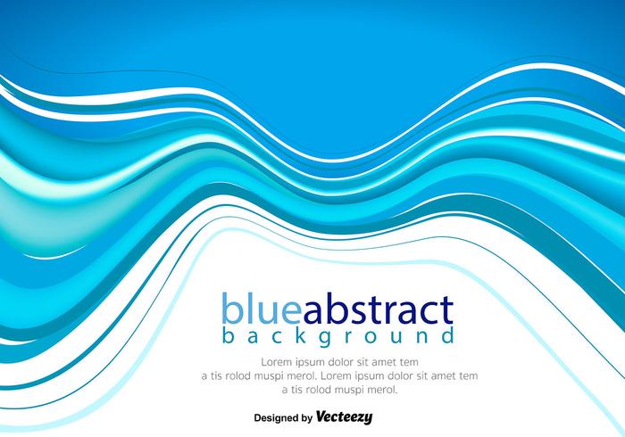 Vector Abstract Blue Wave Background