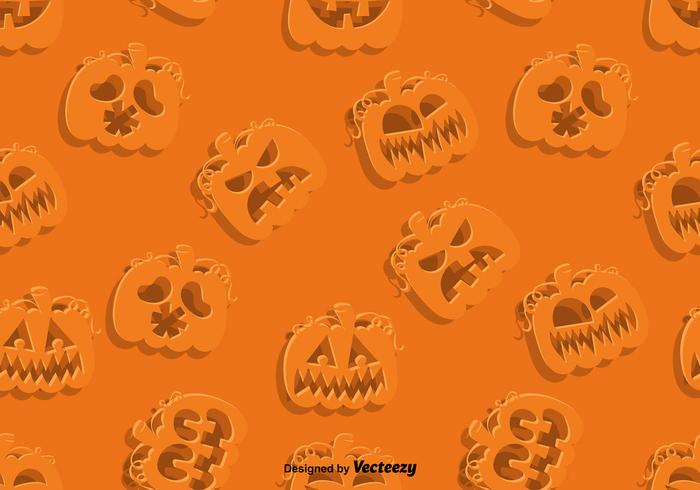 Vector SEAMLESS Pattern Of Jack-O-Lanterns