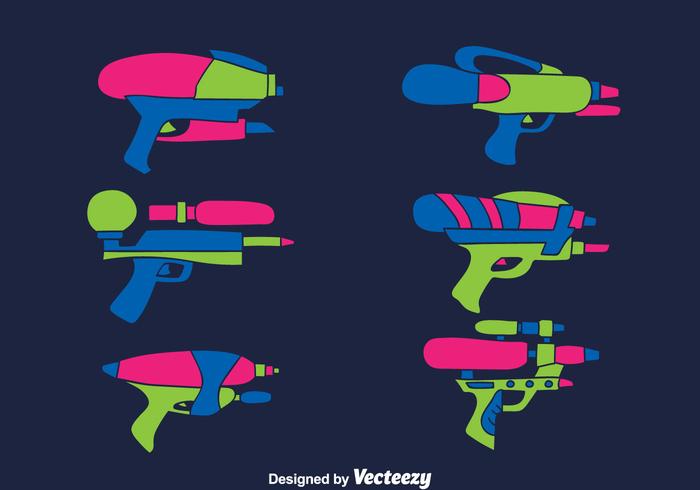 Colección de armas de agua Vector