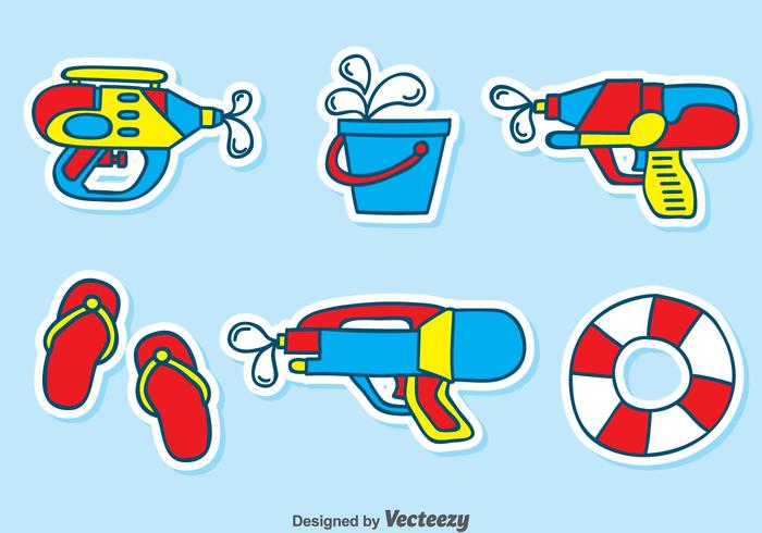 Playing Water Element Vector Playing Water Element Vector