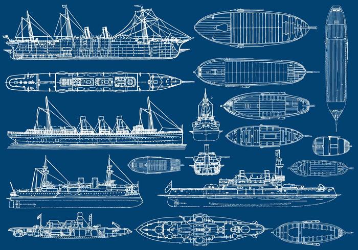 Boat And Ship Planes vector