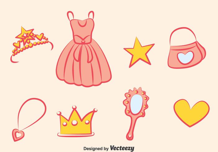 Princess Element Vector Set Princess Element Vector Set
